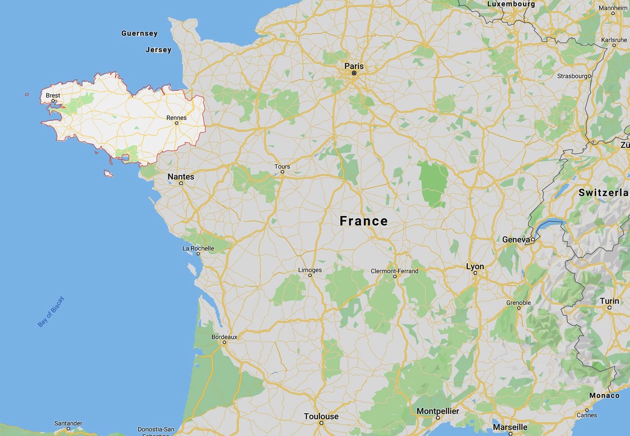 Bretagne - geographische Lage